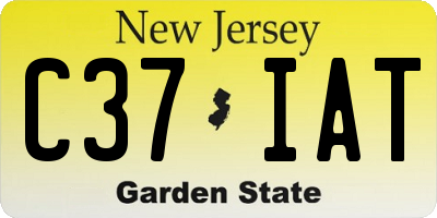 NJ license plate C37IAT