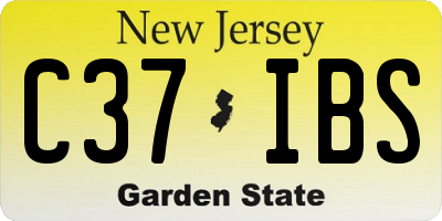 NJ license plate C37IBS