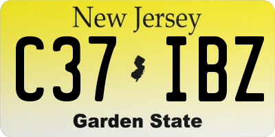 NJ license plate C37IBZ