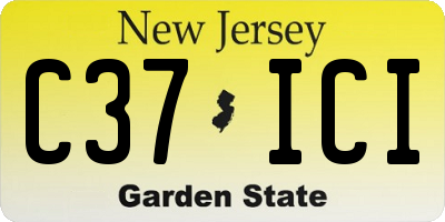 NJ license plate C37ICI