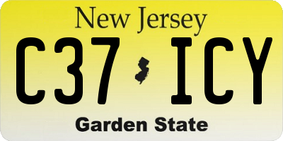 NJ license plate C37ICY