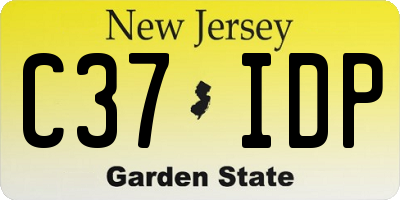 NJ license plate C37IDP
