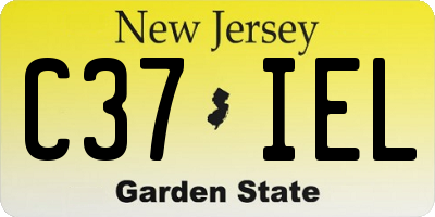 NJ license plate C37IEL