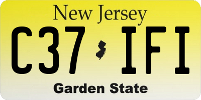 NJ license plate C37IFI