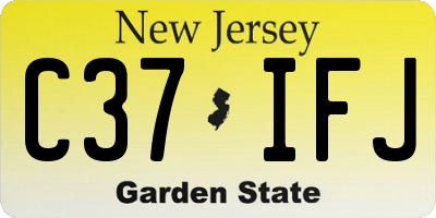 NJ license plate C37IFJ