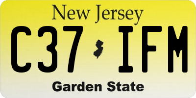 NJ license plate C37IFM