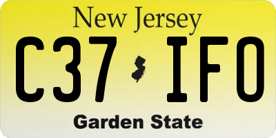 NJ license plate C37IFO
