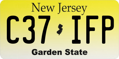 NJ license plate C37IFP