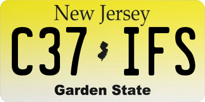 NJ license plate C37IFS