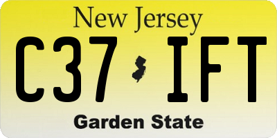 NJ license plate C37IFT