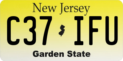 NJ license plate C37IFU