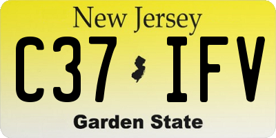 NJ license plate C37IFV
