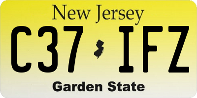 NJ license plate C37IFZ