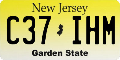 NJ license plate C37IHM
