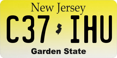 NJ license plate C37IHU