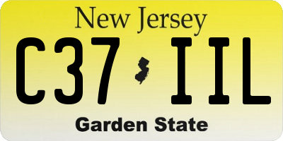 NJ license plate C37IIL