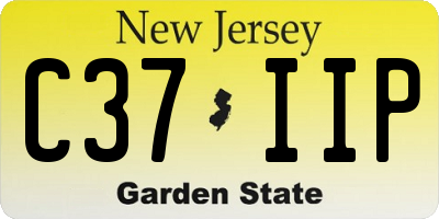 NJ license plate C37IIP