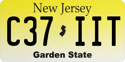 NJ license plate C37IIT