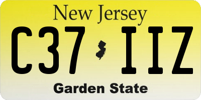NJ license plate C37IIZ