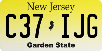NJ license plate C37IJG