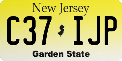 NJ license plate C37IJP