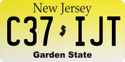 NJ license plate C37IJT