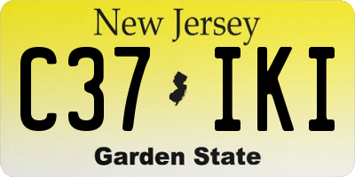 NJ license plate C37IKI
