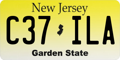 NJ license plate C37ILA