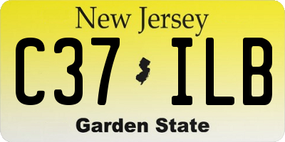 NJ license plate C37ILB