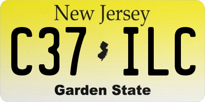 NJ license plate C37ILC