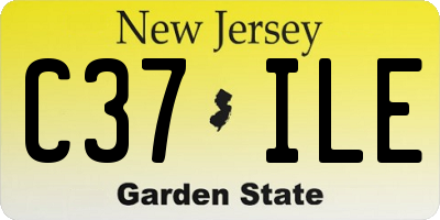 NJ license plate C37ILE
