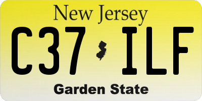 NJ license plate C37ILF