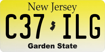 NJ license plate C37ILG