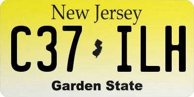NJ license plate C37ILH