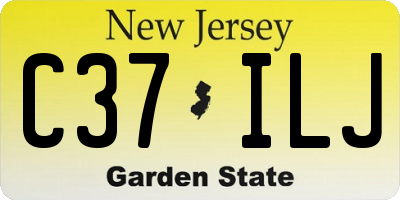 NJ license plate C37ILJ