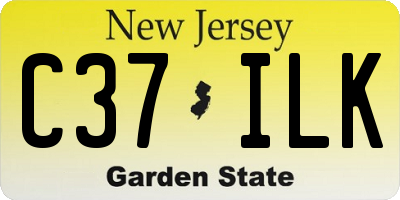 NJ license plate C37ILK