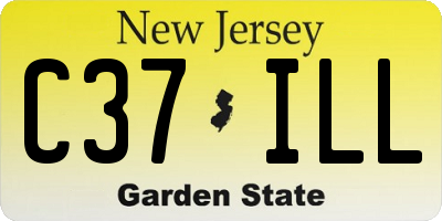 NJ license plate C37ILL