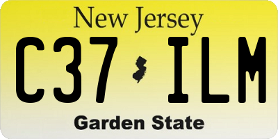NJ license plate C37ILM