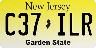 NJ license plate C37ILR