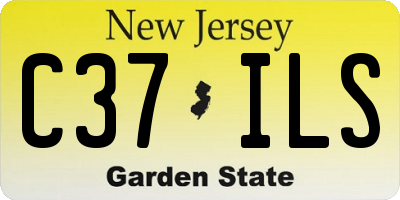 NJ license plate C37ILS