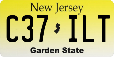 NJ license plate C37ILT