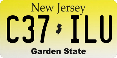 NJ license plate C37ILU