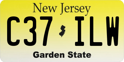 NJ license plate C37ILW