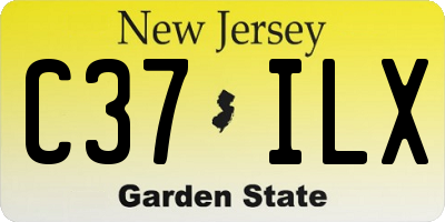 NJ license plate C37ILX