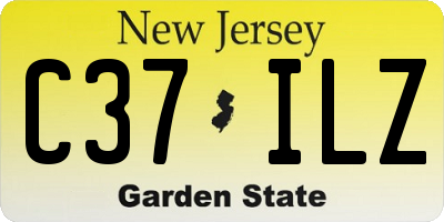 NJ license plate C37ILZ