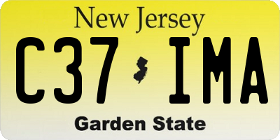 NJ license plate C37IMA
