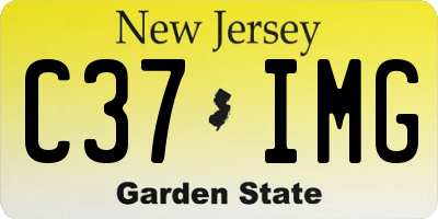 NJ license plate C37IMG