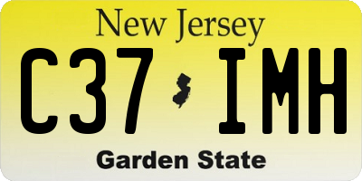 NJ license plate C37IMH