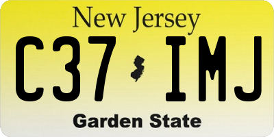 NJ license plate C37IMJ
