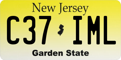 NJ license plate C37IML
